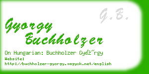 gyorgy buchholzer business card